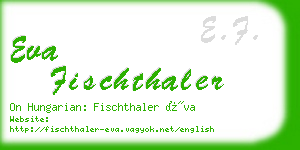 eva fischthaler business card